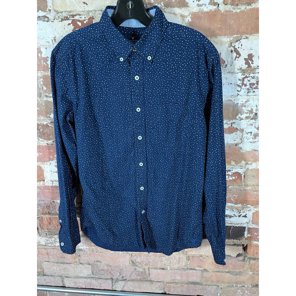 American Eagle Mens Soft Classic Fit Long Sleeve Button Down, Size S Blue